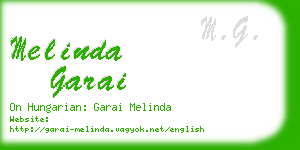 melinda garai business card